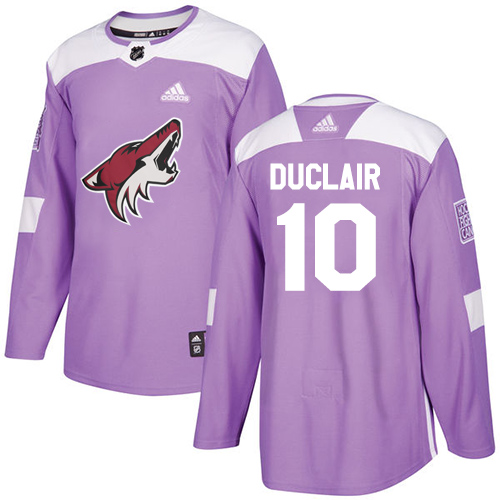 Adidas Coyotes #10 Anthony Duclair Purple Authentic Fights Cancer Stitched NHL Jersey